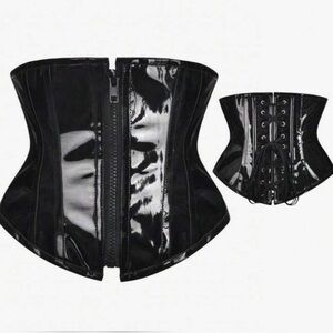 SHEIN Glossy Black Corset